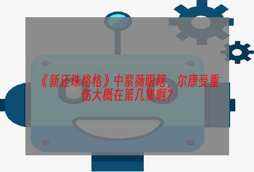 《新还珠格格》中紫薇眼瞎，尔康受重伤大概在第几集啊？