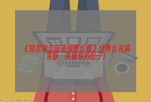 《知否知否应是绿肥红瘦》经典台词搞笑版，笑破你的肚子！