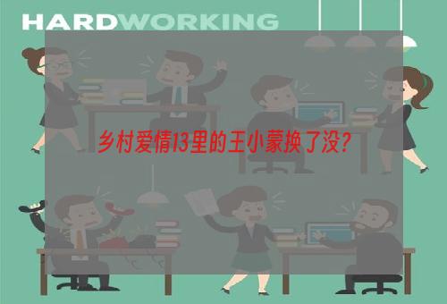 乡村爱情13里的王小蒙换了没？