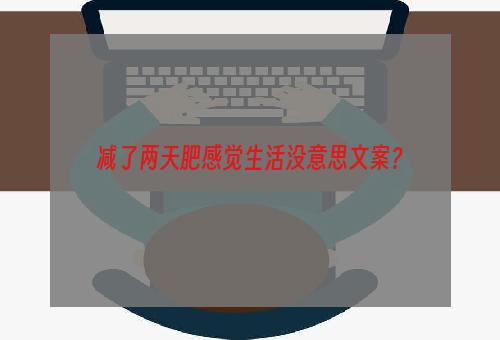 减了两天肥感觉生活没意思文案？