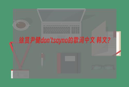 徐贤尹健don'tsayno的歌词中文+韩文？