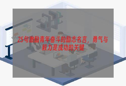 25句激励青年奋斗的励志名言，勇气与毅力是成功的关键